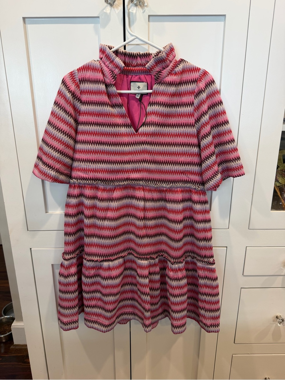 Tuckernuck Zigzag Pink Stripe “Crawford” Dress, Size XS, NEW with Tags